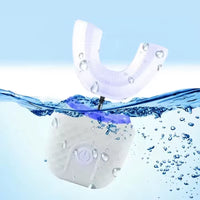Electric Toothbrush Adult Automatic Rechargeable Hands Free 360 Cleaning U Shape Toothbrush